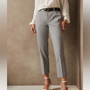 Heathered gray/grey/charcoal banana republic Avery straight pants size 4